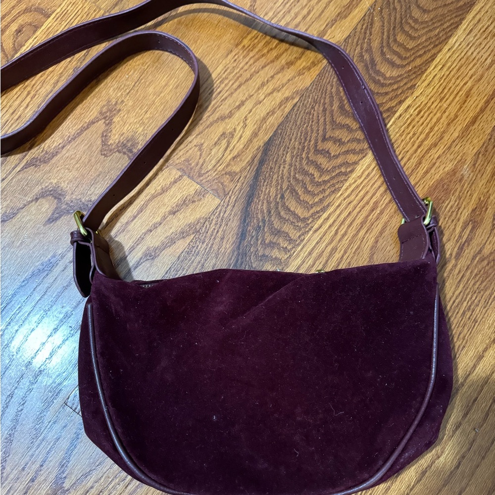 Suede Burgundy Bag